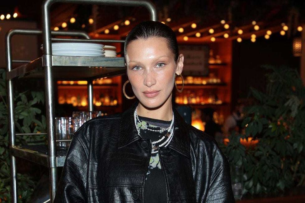 Bella Hadid attends La Detresse Summer Trip Collection Celebration at Dante Seaport on July 14, 2022 in New York City.