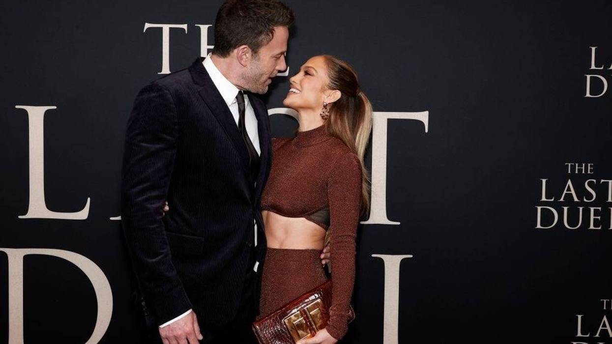 Ben Affleck and Jennifer Lopez attend "The Last Duel" New York Premiere at Rose Theater at Jazz at Lincoln Center's Frederick P. Rose Hall on October 09, 2021 in New York City