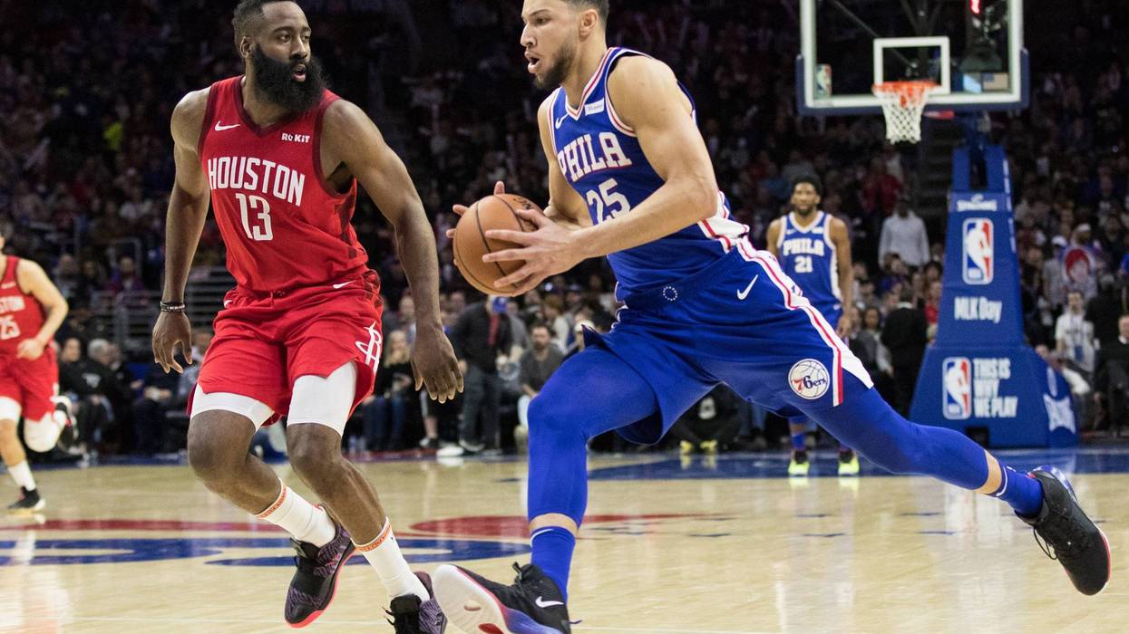 Ben Simmons and James Harden