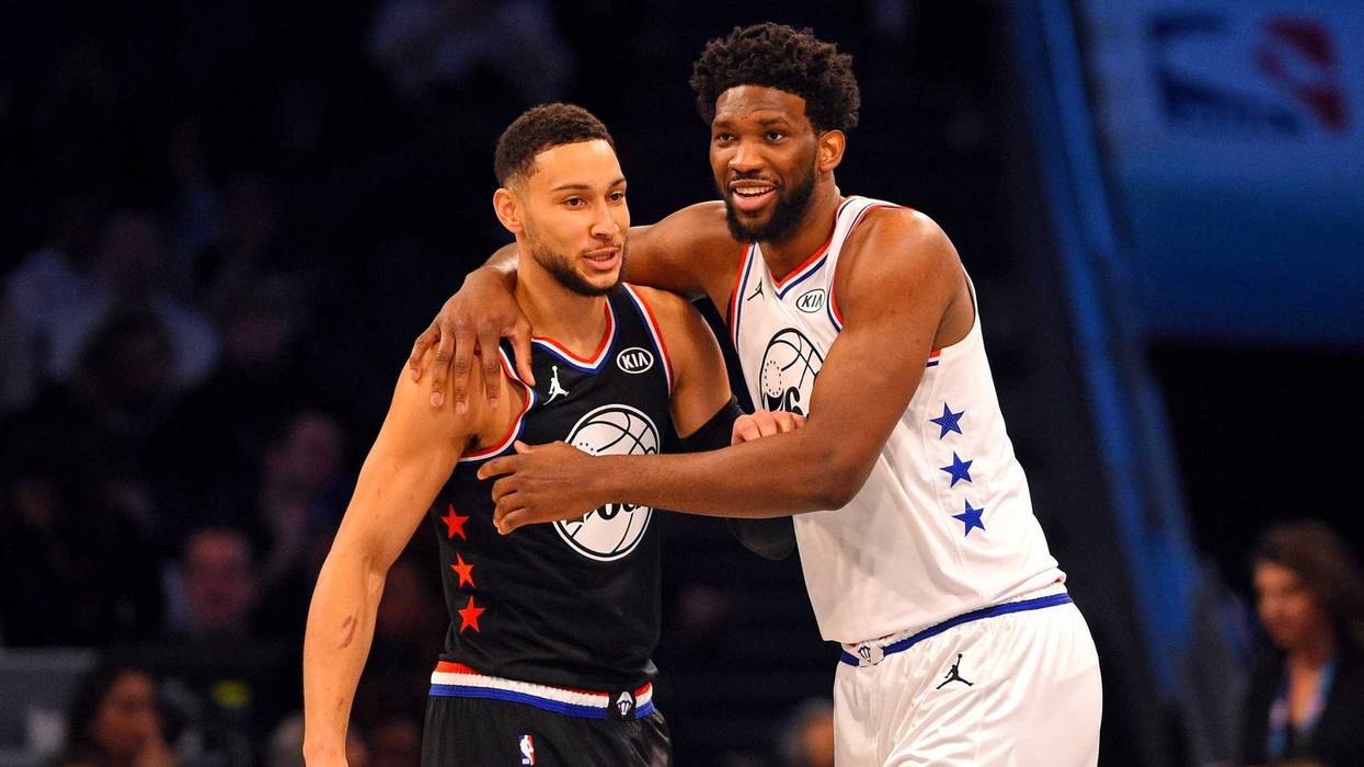 Ben Simmons and Joel Embiid