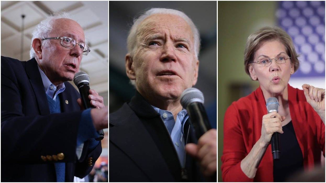 bernie sanders, joe biden and elizabeth warren