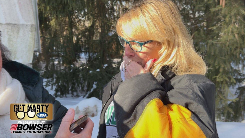 Beth erupts in tears of joy while talking to our mystery hero who paid for Ginger