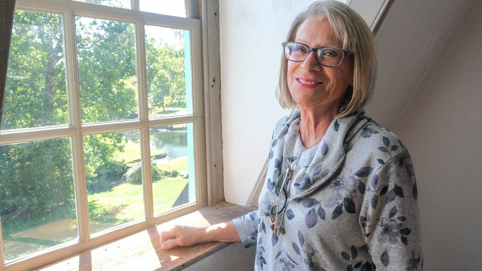 Beth MacCausland, president of Friends of Graeme Park, inside the Keith House.