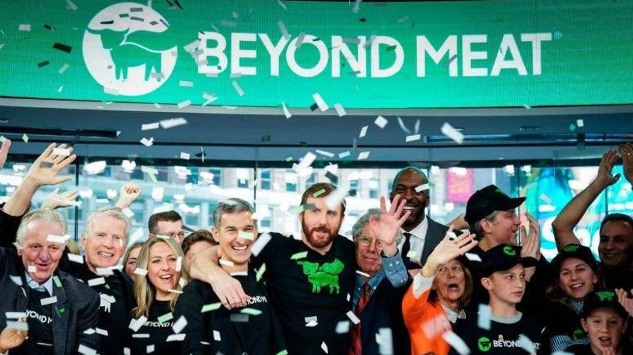 Beyond Meat, the company that makes meatless alternatives to beef, pork and poultry, began trading at $46 a share on Thursday, an 84% increase over its IPO price of $25.