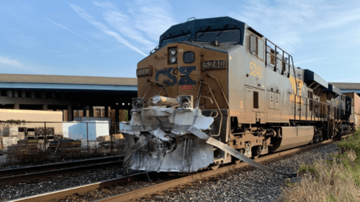 Big rig erupts in fireball when struck by a train in Indianapolis