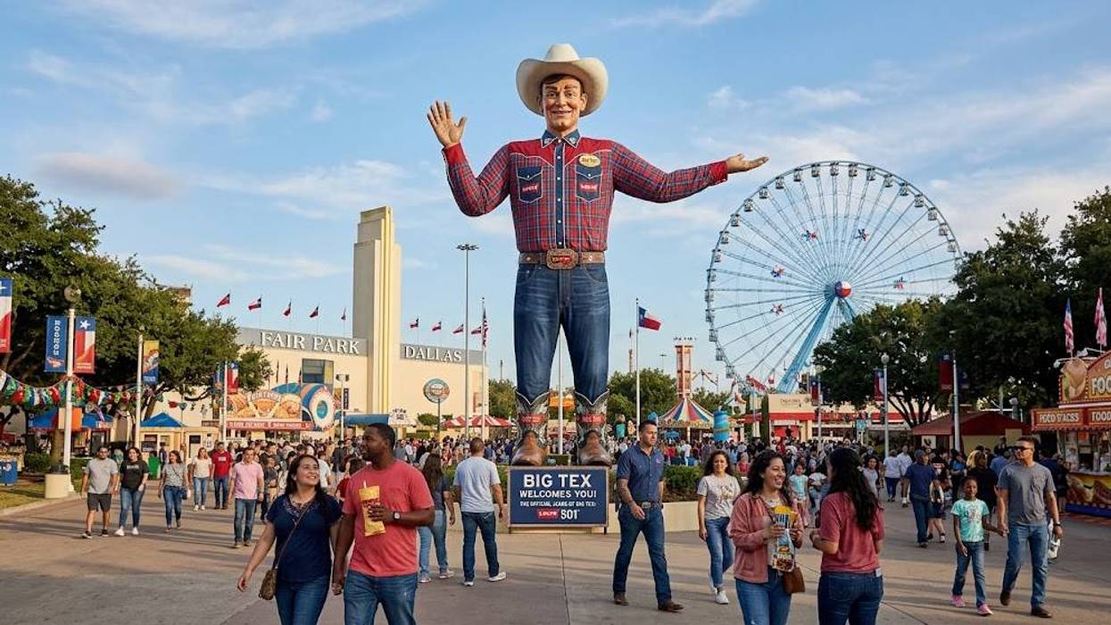 Big Tex this year will have new pants when the State Fair of Texas opens
