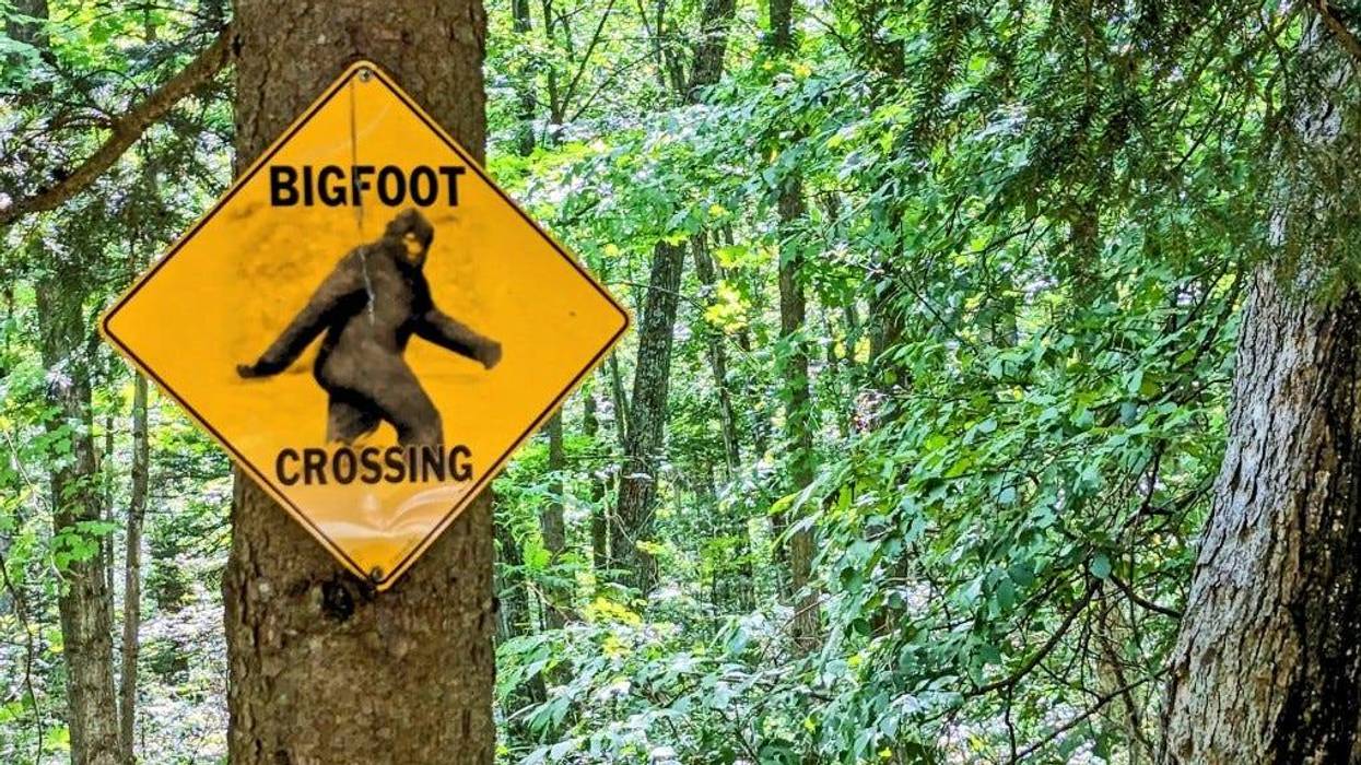 Bigfoot crossing sign