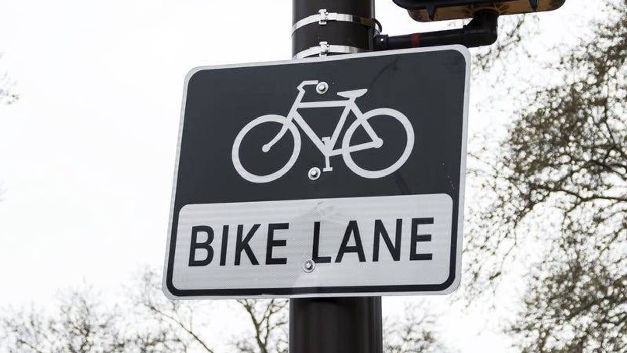 Bike lane sign