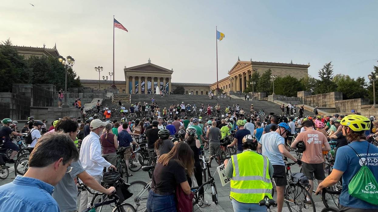 Bike protest on Friday, Sept. 5, 2025.