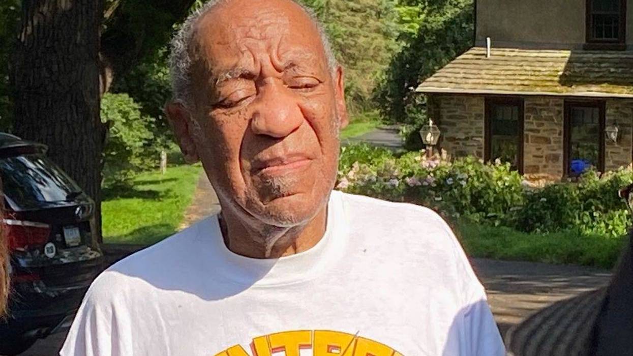 Bill Cosby speaking to reporters outside of his home on June 30, 2021 in Cheltenham, Pennsylvania after his release from prison.