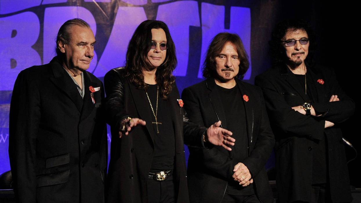 Bill Ward, Ozzy Osbourne, Geezer Butler and Tony Iommi of Black Sabbath