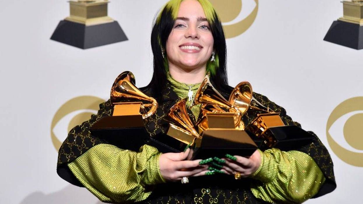Billie Eilish poses in the press room during the 62nd Annual GRAMMY Awards at STAPLES Center on January 26, 2020 in Los Angeles, California.
