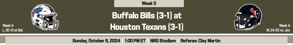 Bills at Texans