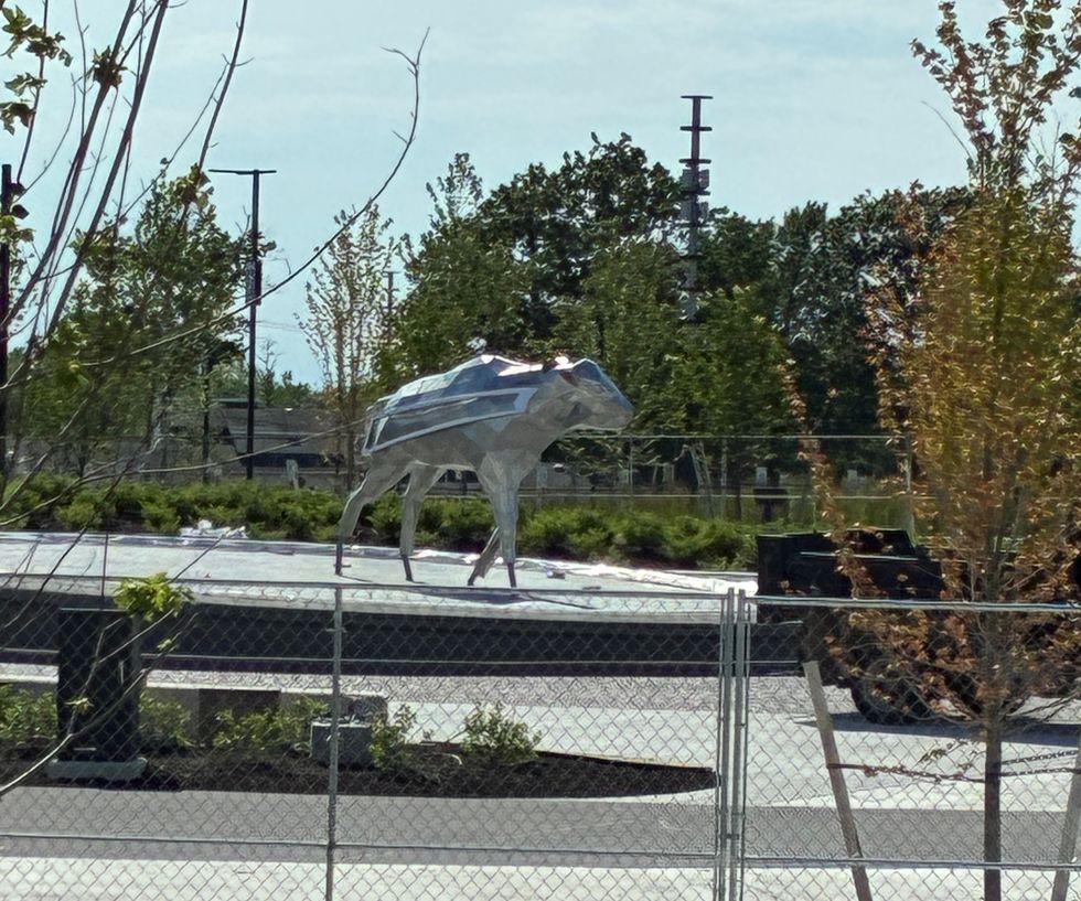 Bills bison statue