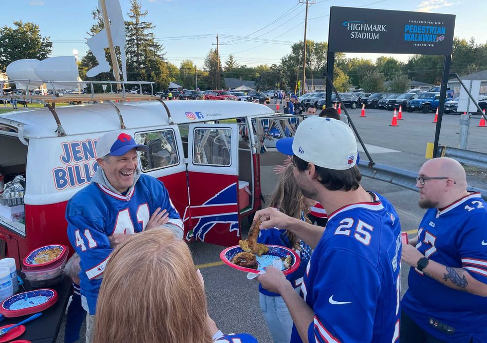 Bills Hallmark movie cast tailgating