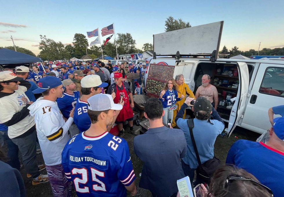 Bills Hallmark movie cast tailgating