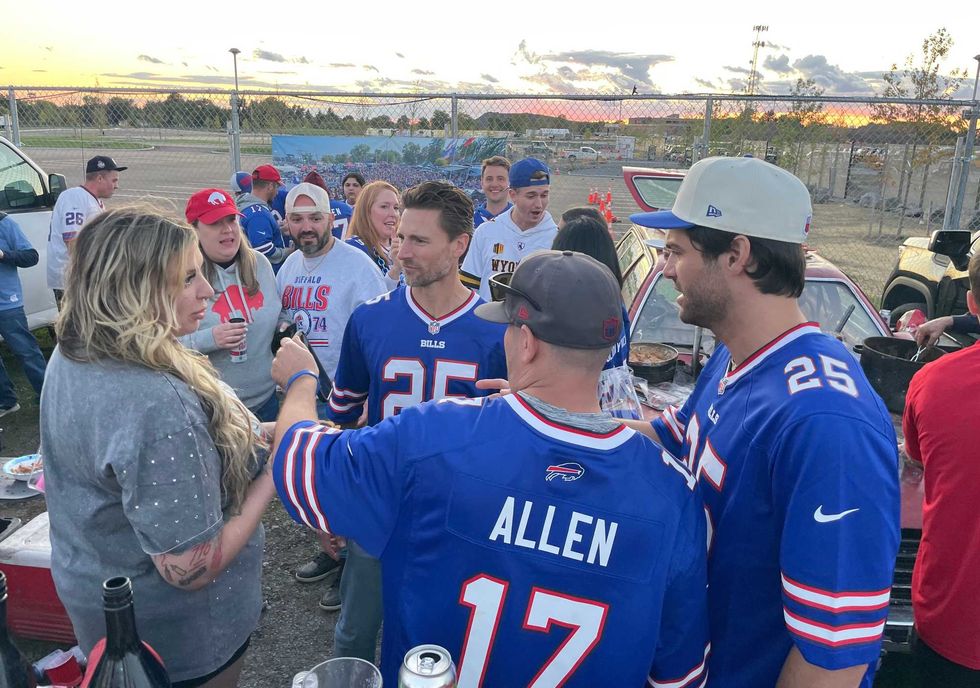 Bills Hallmark movie cast tailgating