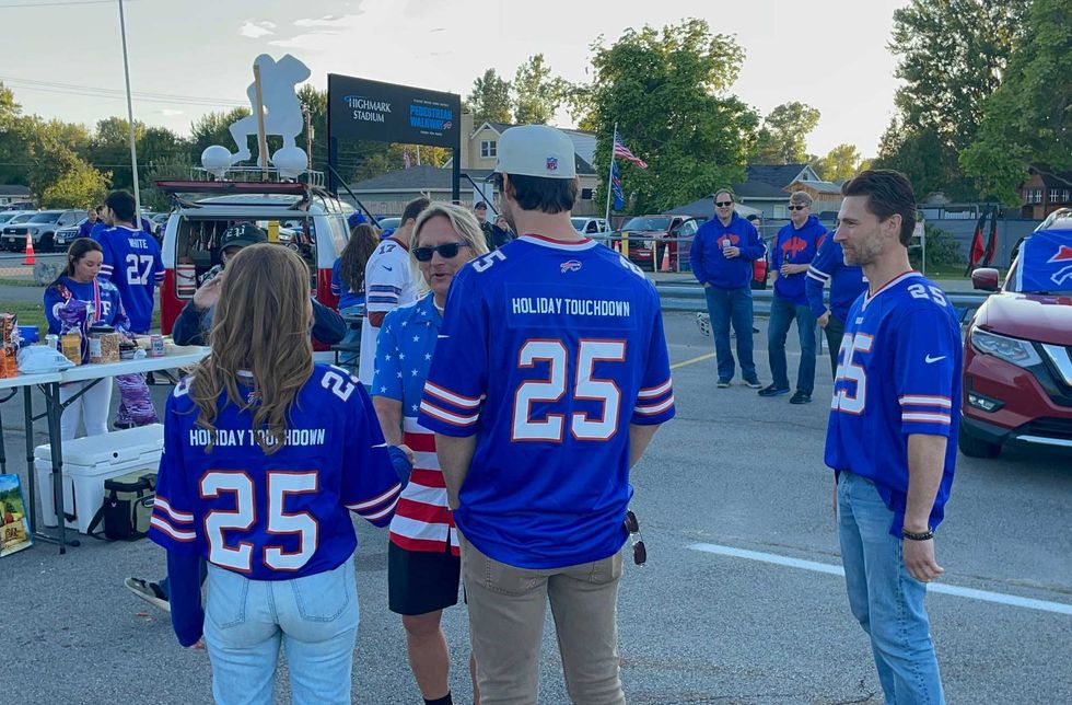 Bills Hallmark movie cast tailgating