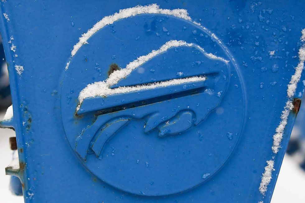 Bills logo in snow