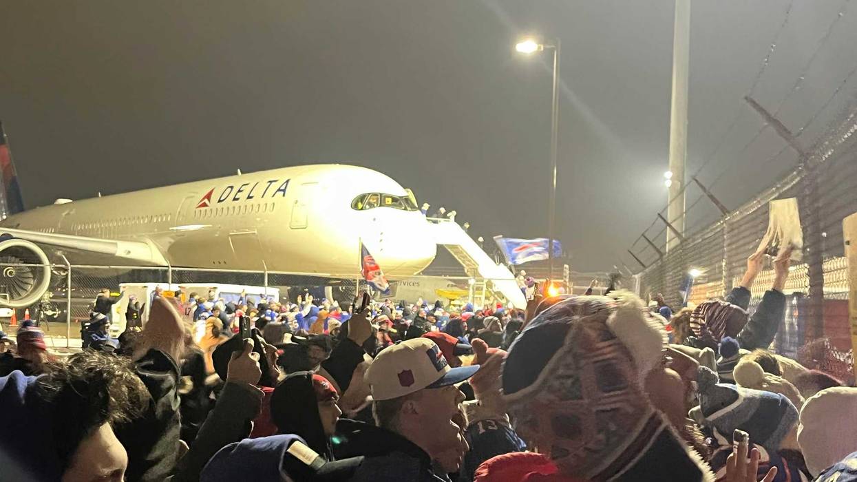 "Bills Mafia" at the Buffalo Niagara International Airport