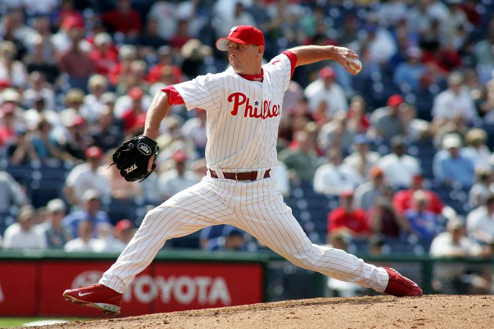 Billy Wagner of the Philadelphia Phillies pitches in relief against the St. Louis Cardinals at Citizens Bank Park May 19, 2005 in Philadelphia, Pennsylvania.
