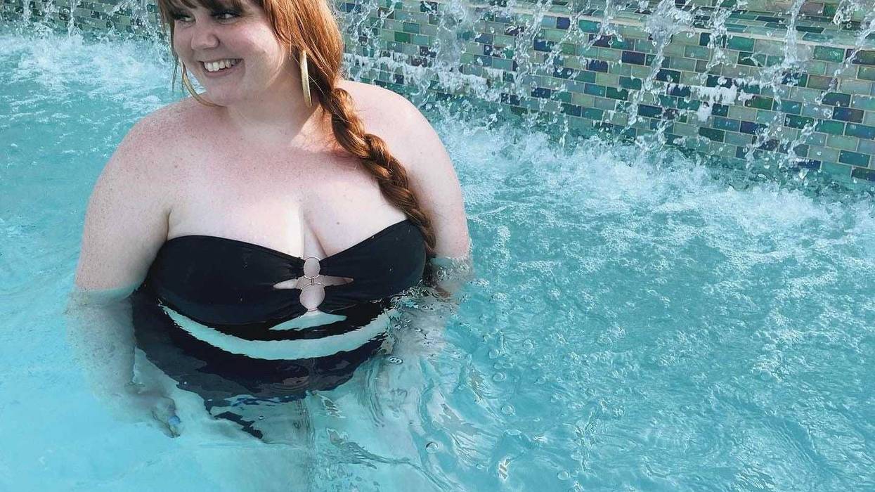 Binky in pool