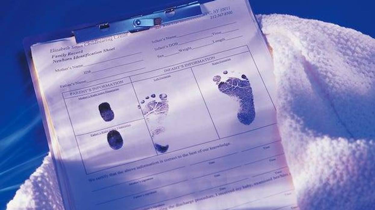 Birth certificate with blanket