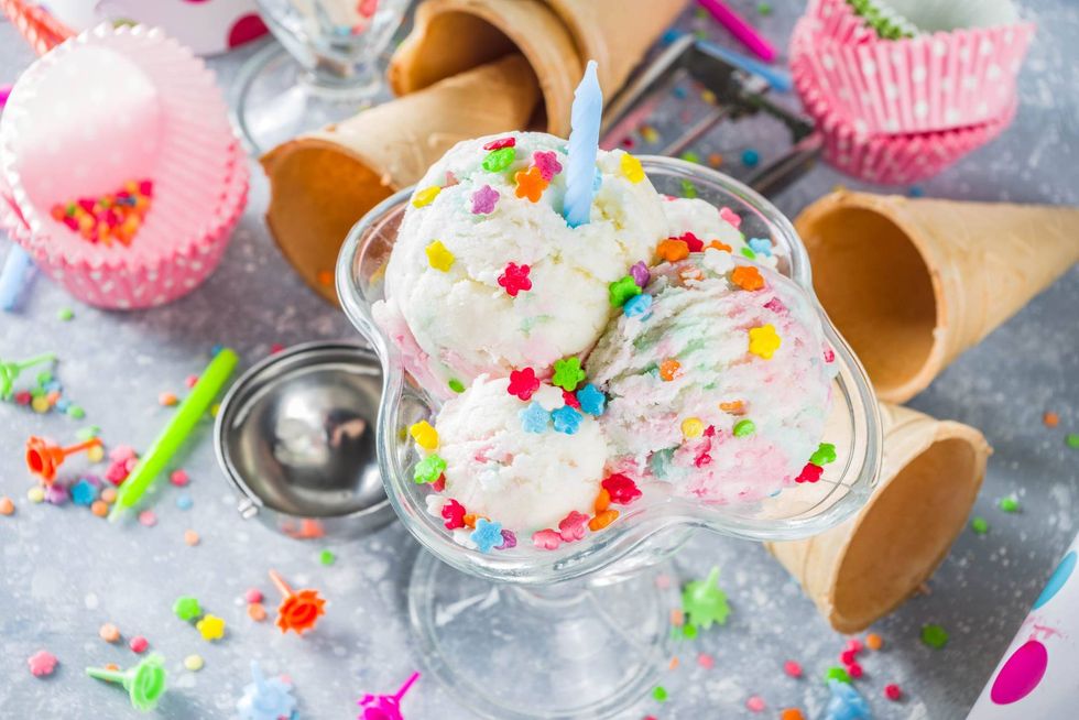 Birthday cake ice cream