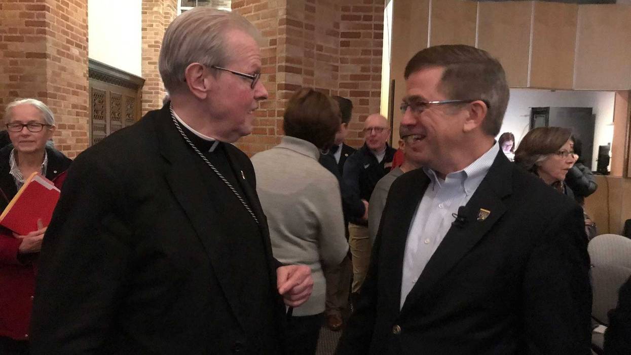 Bishop Edward Scharfenberger and John Hurley