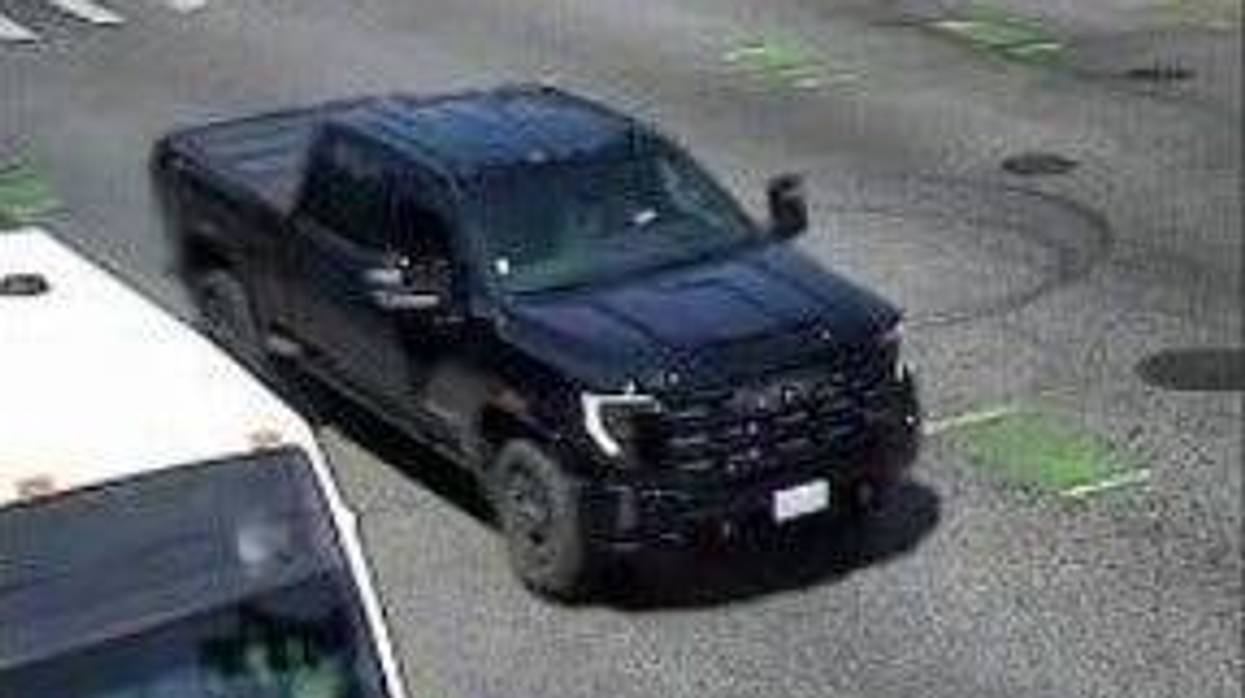 black GMC pickup truck