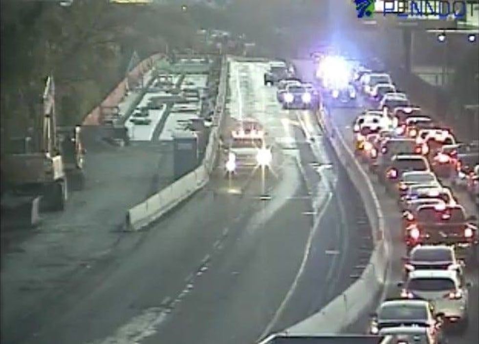 Black ice on Roosevelt Boulevard, November 16, 2021.