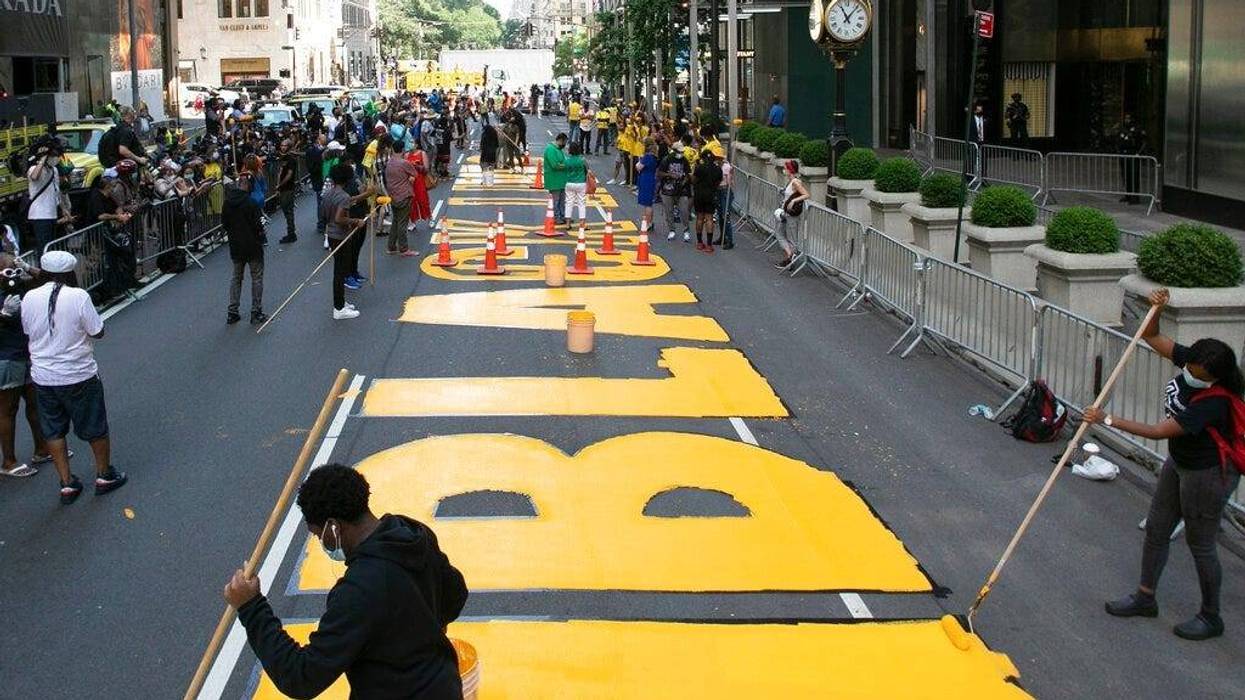 Black Lives Matter Mural New York (AP)