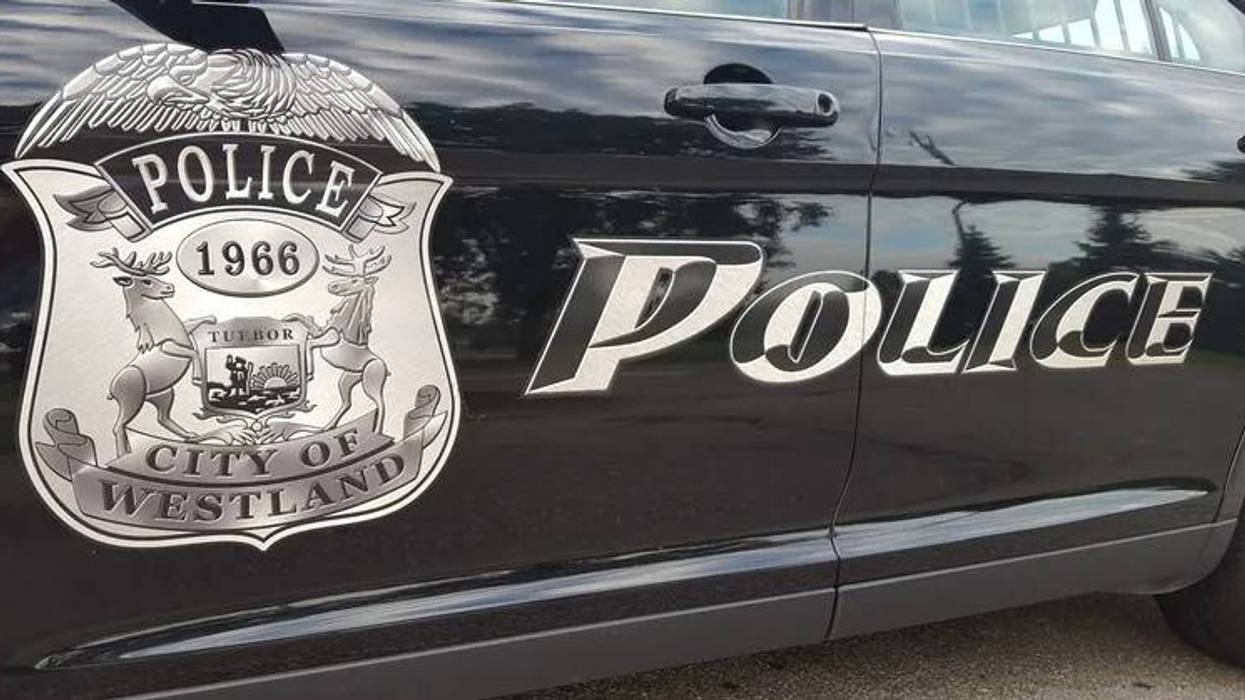 Black police car with Westland Police badge and "POLICE" text on the door.