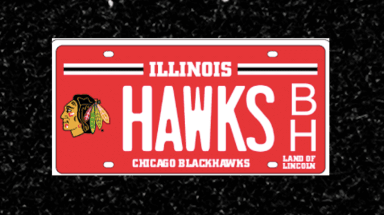 Blackhawks Illinois Plate