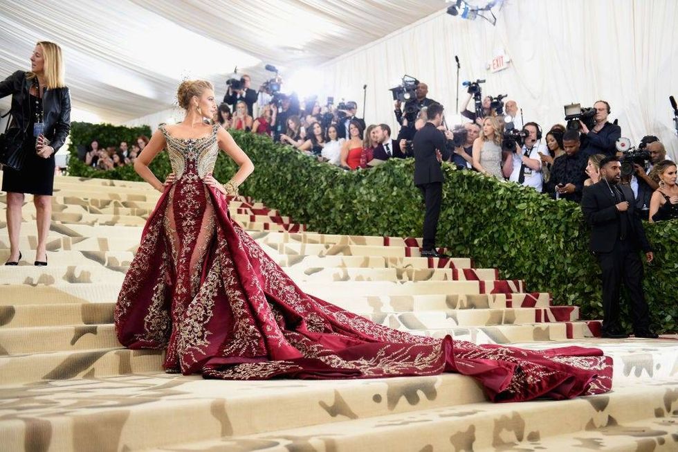 Blake Lively attends the Heavenly Bodies: Fashion & The Catholic Imagination Costume Institute Gala at The Metropolitan Museum of Art on May 7, 2018 in New York City.