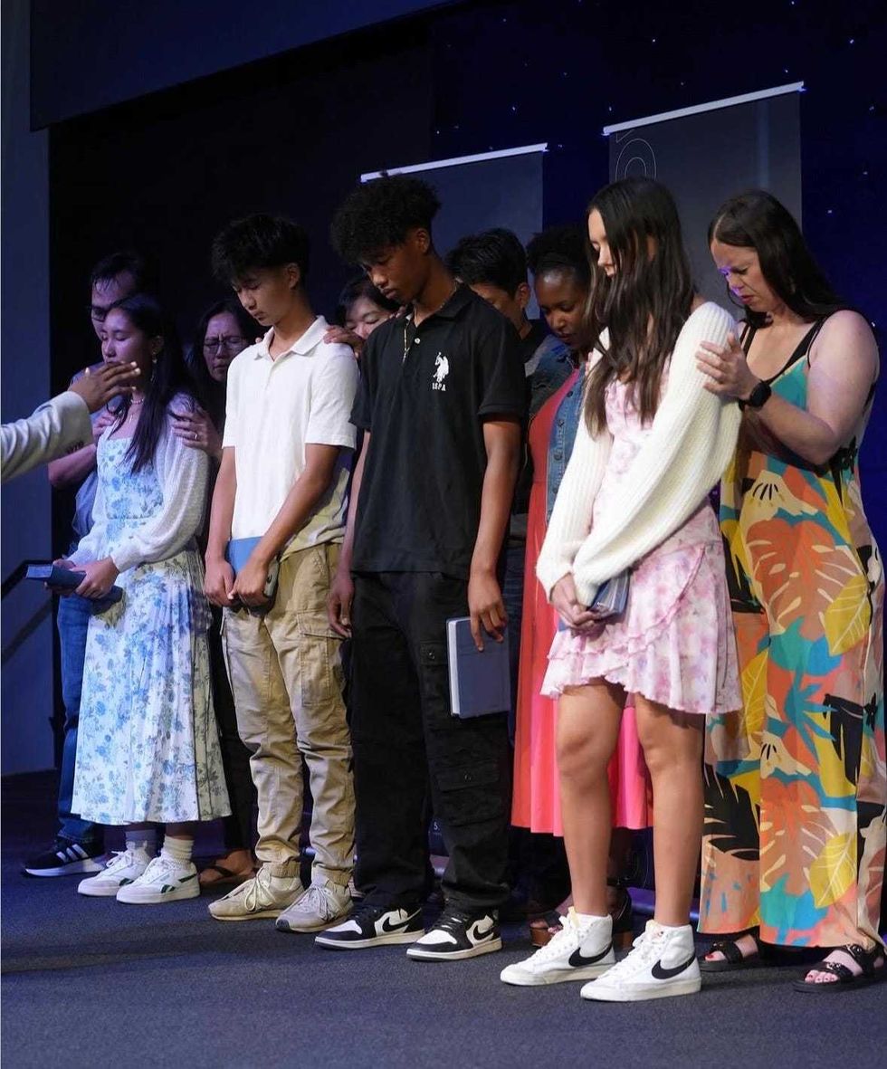 Blessing students and teachers before the start of the school year is a tradition at Sanctuary Covenant Church in Minneapolis.