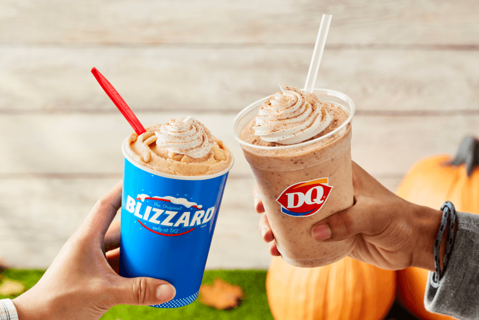 Blizzard fall menu at Dairy Queen