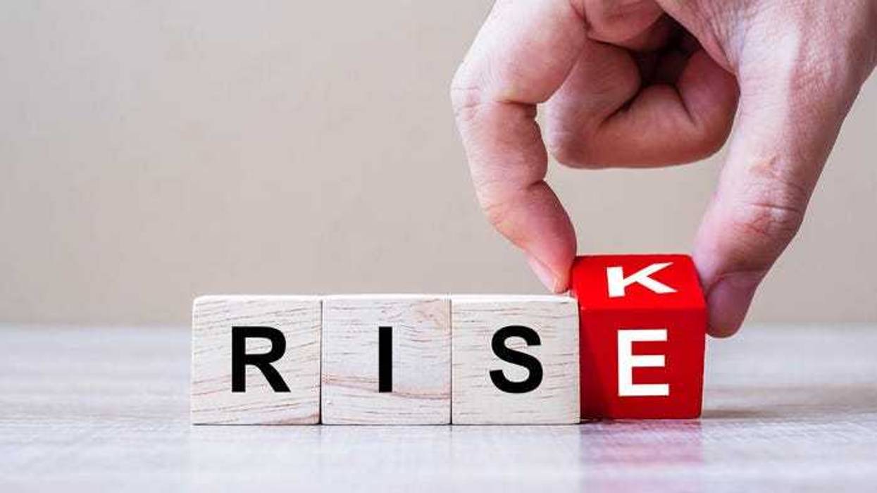 Blocks showing that there is a risk of cases rising.