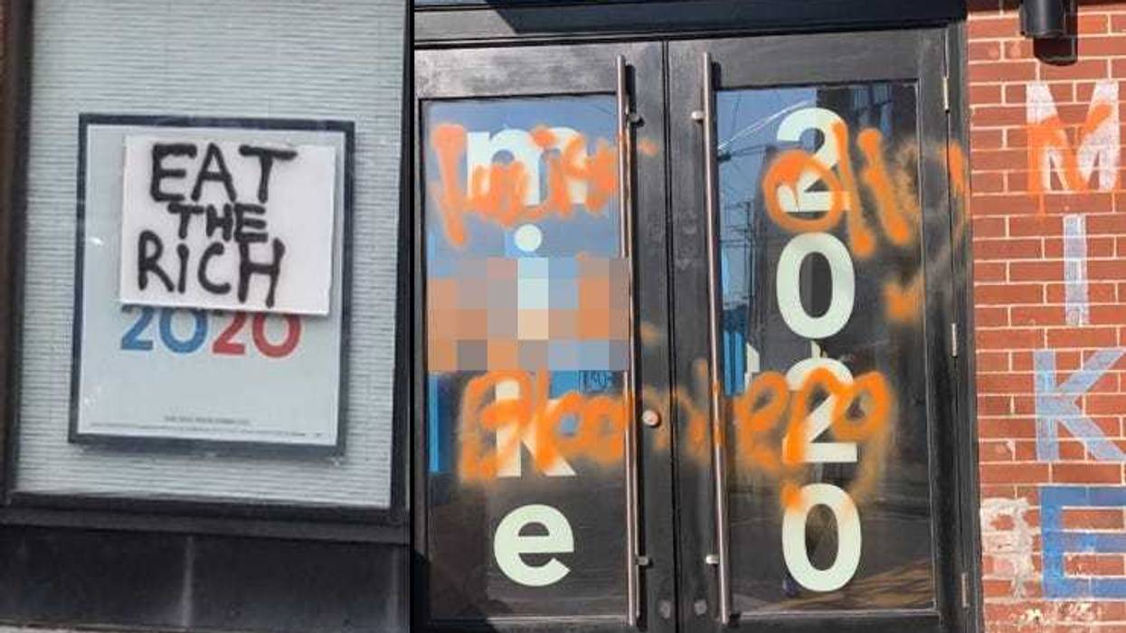 Bloomberg vandalized