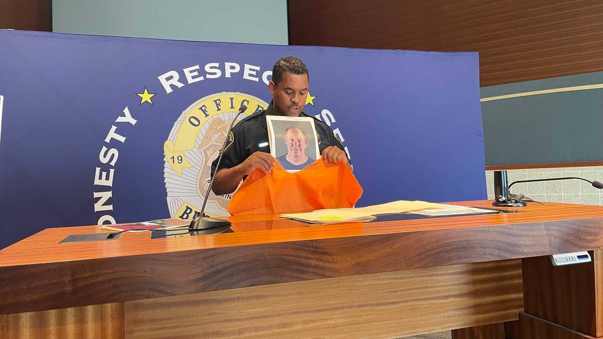 Bloomington Police Chief Booker Hodges during Wednesday's press conference.