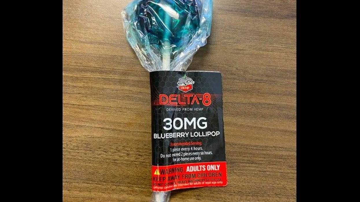 blue lollipop