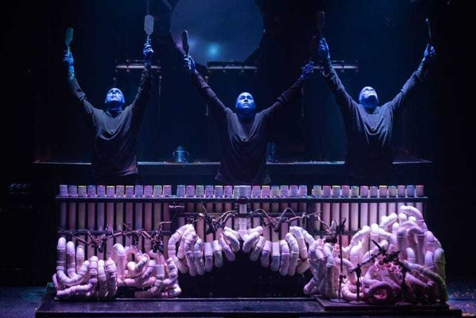 Blue Man Group Chicago plays PVCs