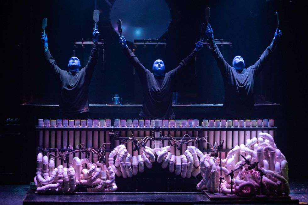 Blue Man Group Chicago plays PVCs