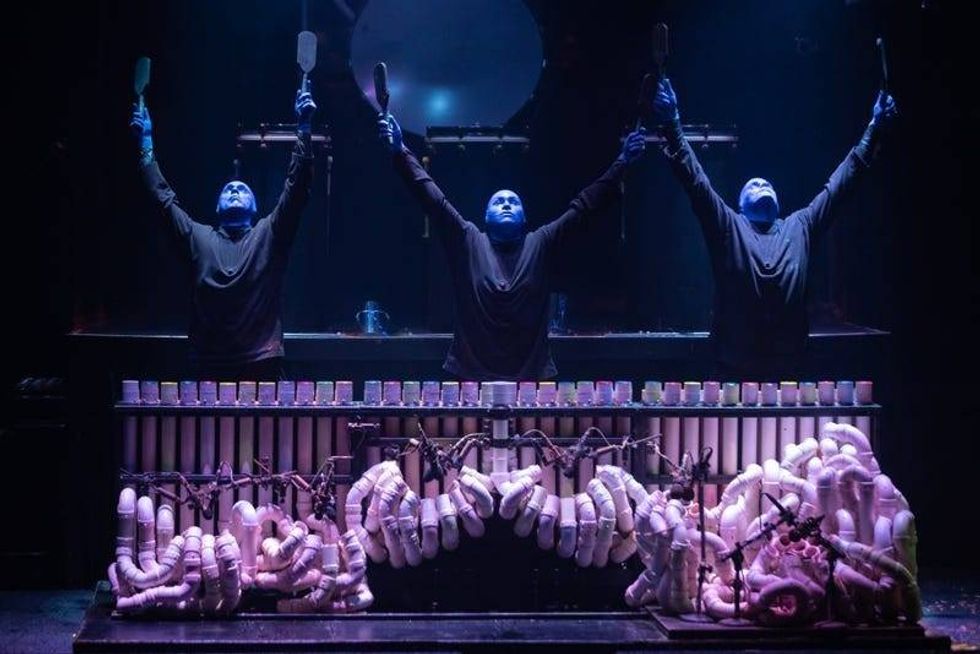 Blue Man Group Chicago plays PVCs