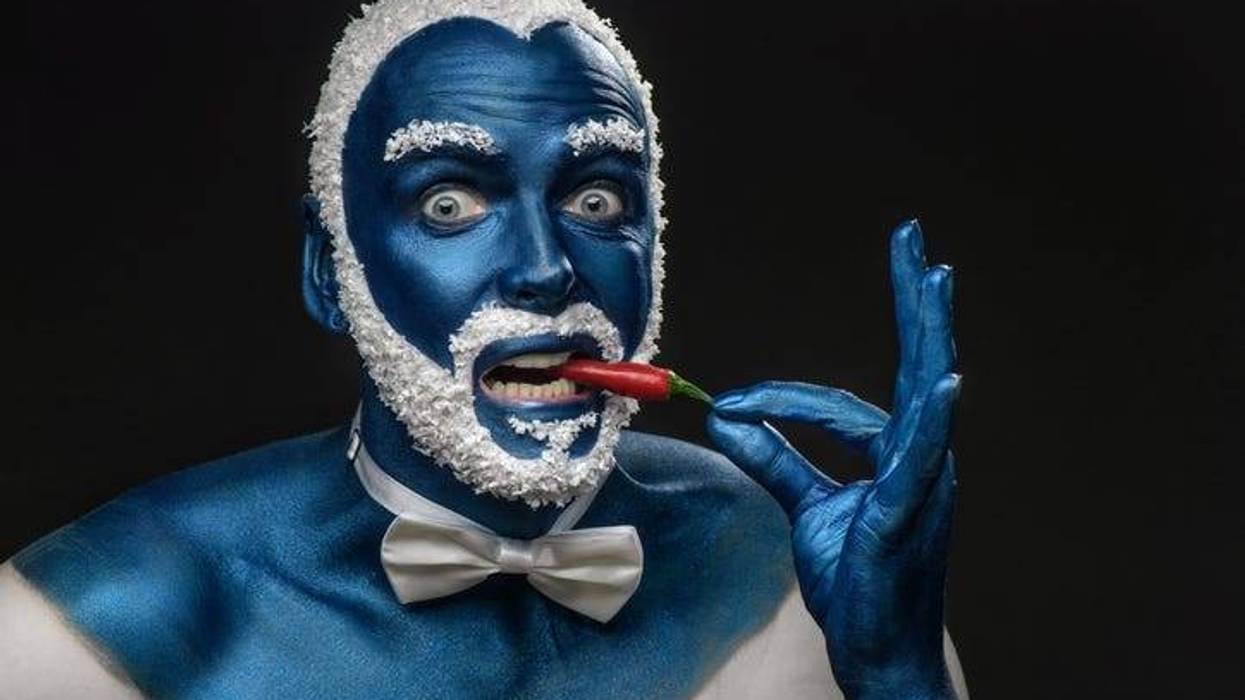 blue man