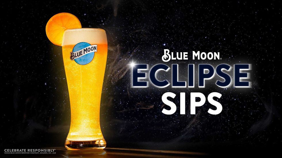 Blue Moon is offering Eclipse Sips, a solar eclipse inspired kit of shimmery Blue Moon beer and other swag.