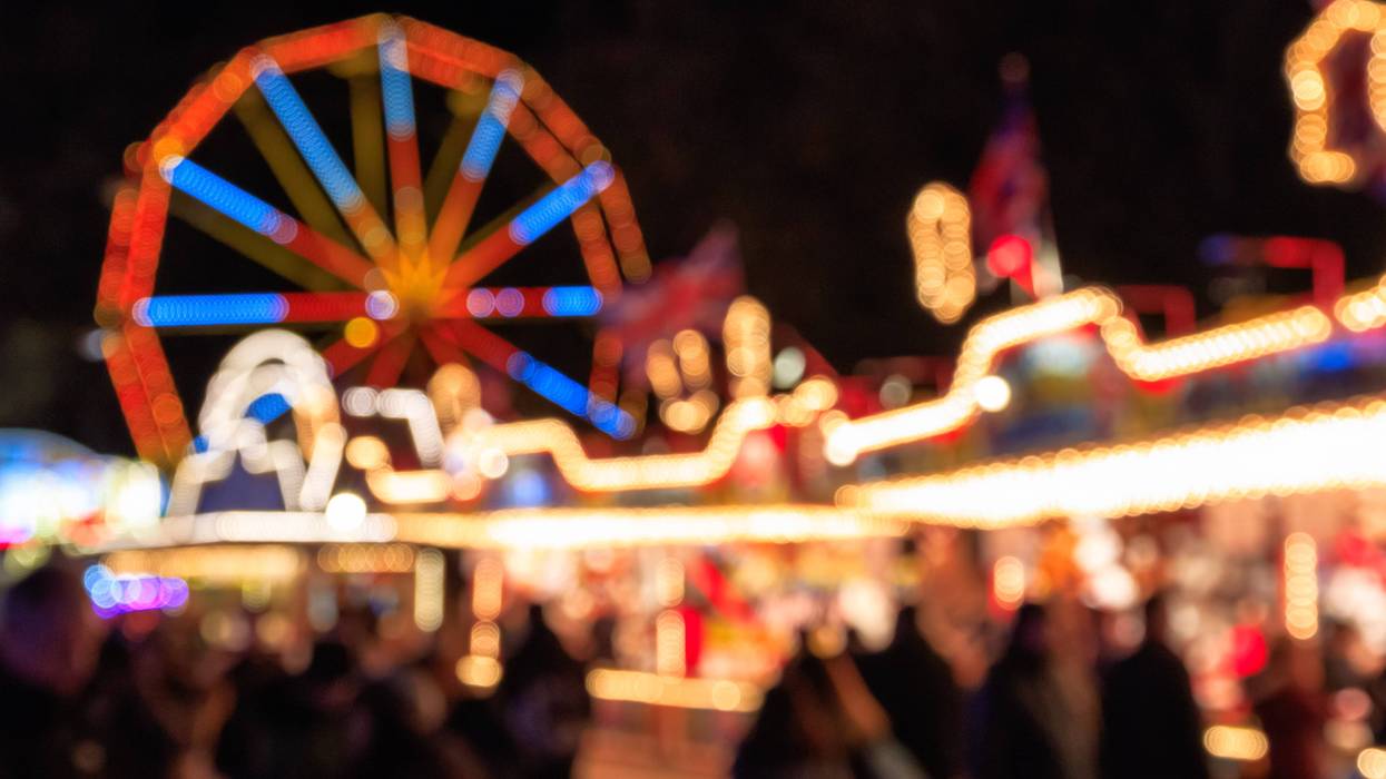 Blurred carnival scene