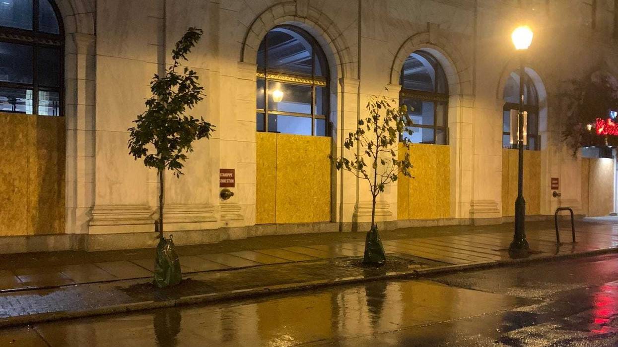 Boarded up storefronts in Philadelphia