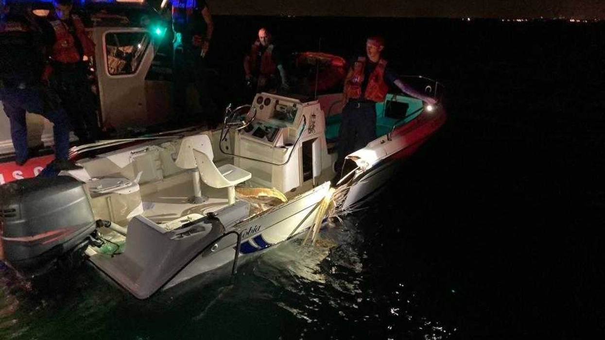boat collision near Key Biscayne