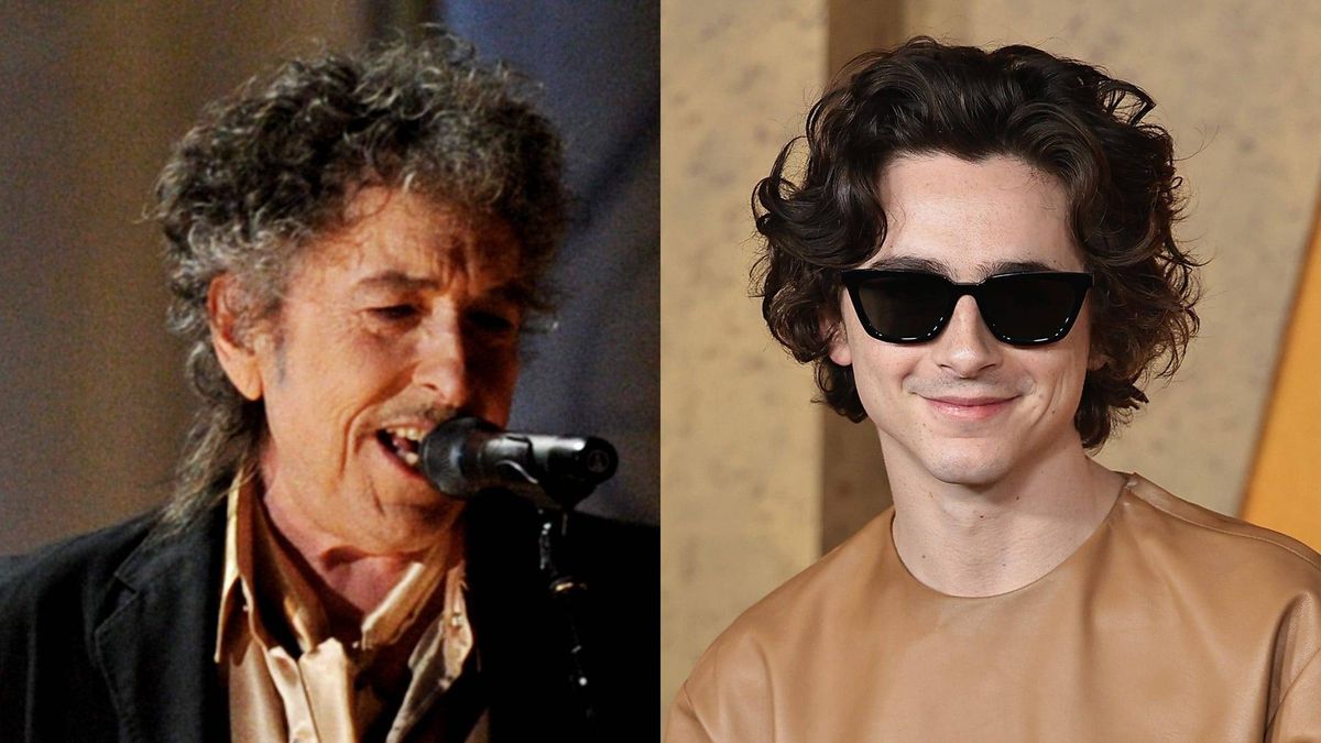 Bob Dylan and Timothée Chalamet